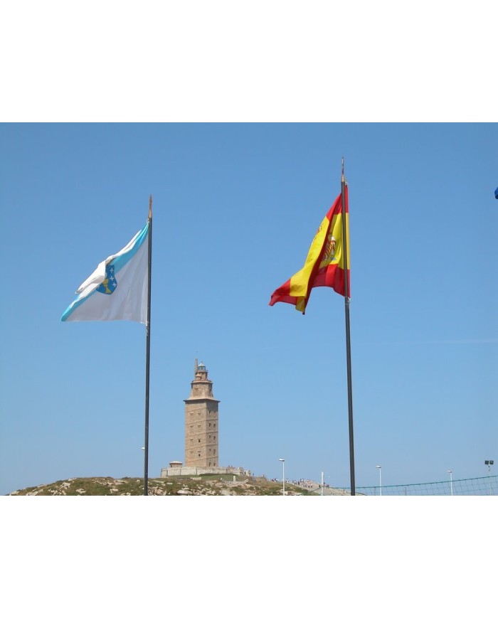  AZ FLAG Bandera de Galicia 18'' x 12'' - Banderas pequeñas de  la Región Española de Galicia de 11.8 x 17.7 in - Banner de 18 x 12  pulgadas : Patio, Césped y Jardín
