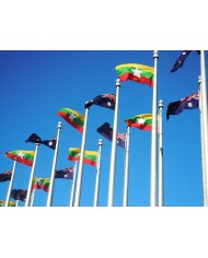 Bandera Birmania exterior Bandera Birmania exterior