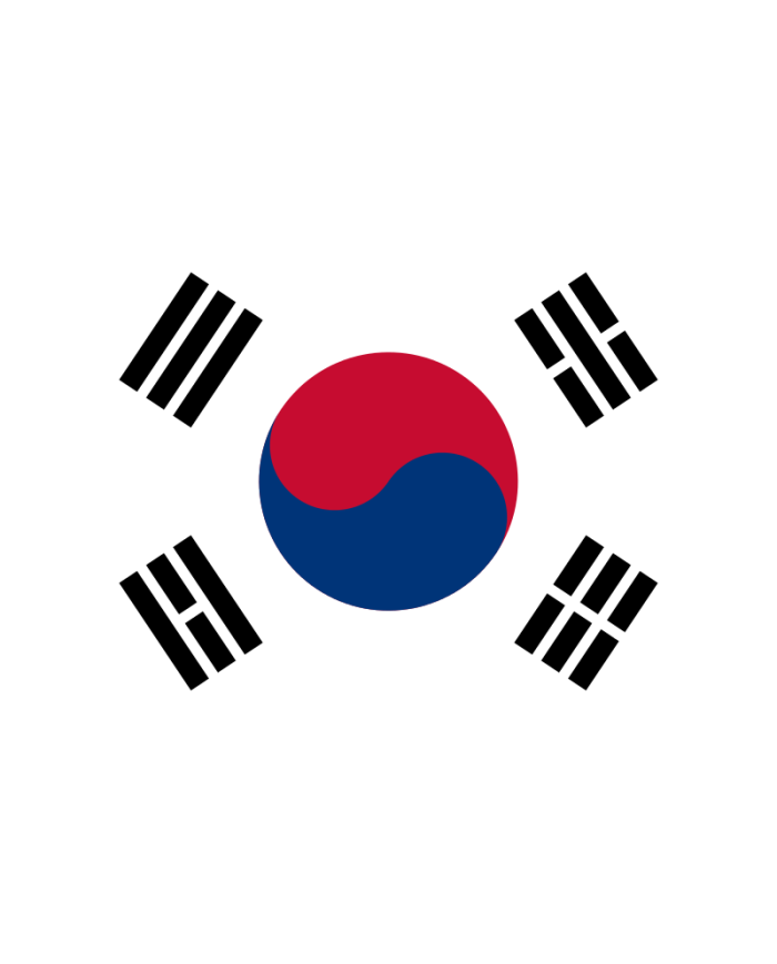 Bandera Corea del sur exterior