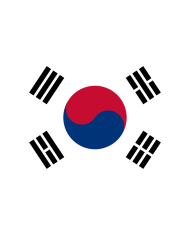 Bandera Corea del sur 10 x 15 cm.