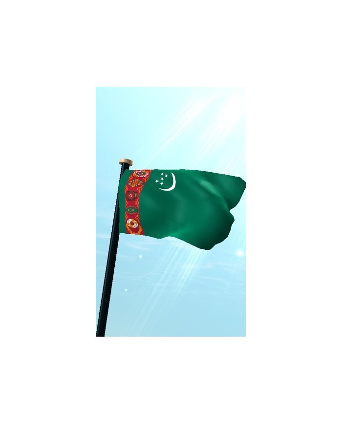 Bandera Turkmenistán exterior