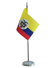 Peana y mástil sobremesa cromado Peana y mástil sobremesa cromado