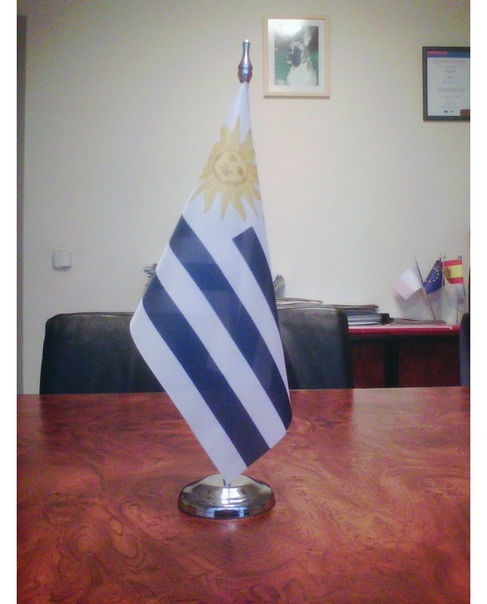 Peana y mástil sobremesa cromado Peana y mástil sobremesa cromado