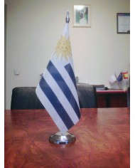 Peana y mástil sobremesa cromado Peana y mástil sobremesa cromado