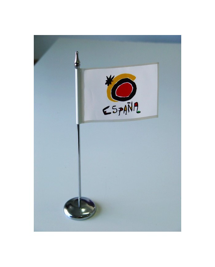 Peana y mástil sobremesa cromado Peana y mástil sobremesa cromado