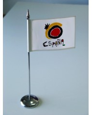 Peana y mástil sobremesa cromado Peana y mástil sobremesa cromado