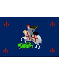 Bandera medieval caballero y dragón Bandera medieval caballero y dragón