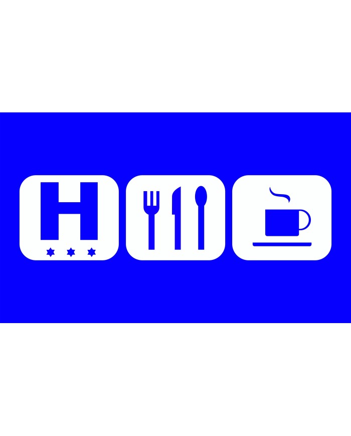 Bandera Hotel fondo azul