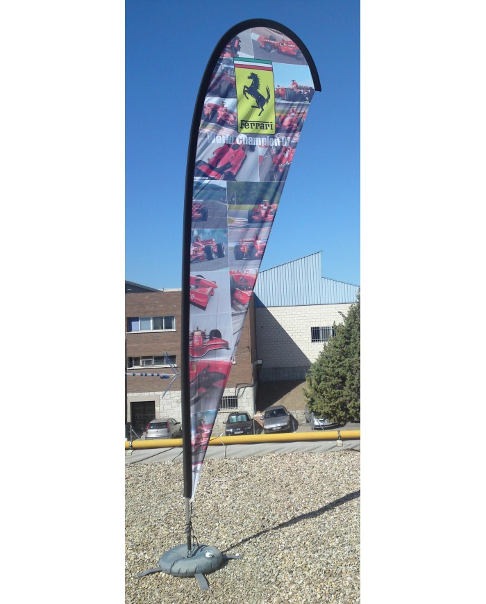 Soporte publicitario modelo gota T. L 300X110 CM.  Soporte publicitario modelo gota T. L 300X110 CM.