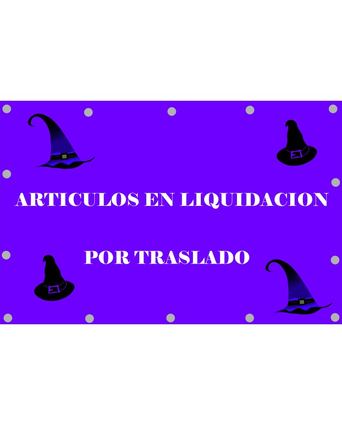 Pancarta liquidación por traslado
