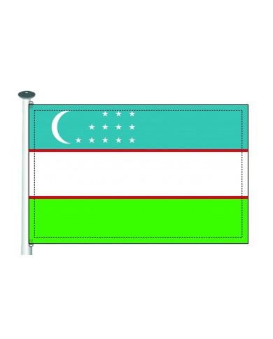 Bandera Uzbekistán exterior
