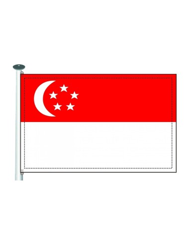 Bandera Singapur exterior Bandera Singapur exterior