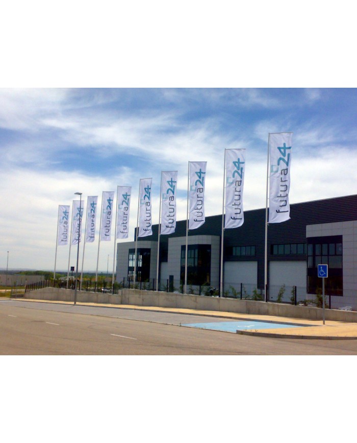 Mástil fibra de vidrio  8 metros con potencia.