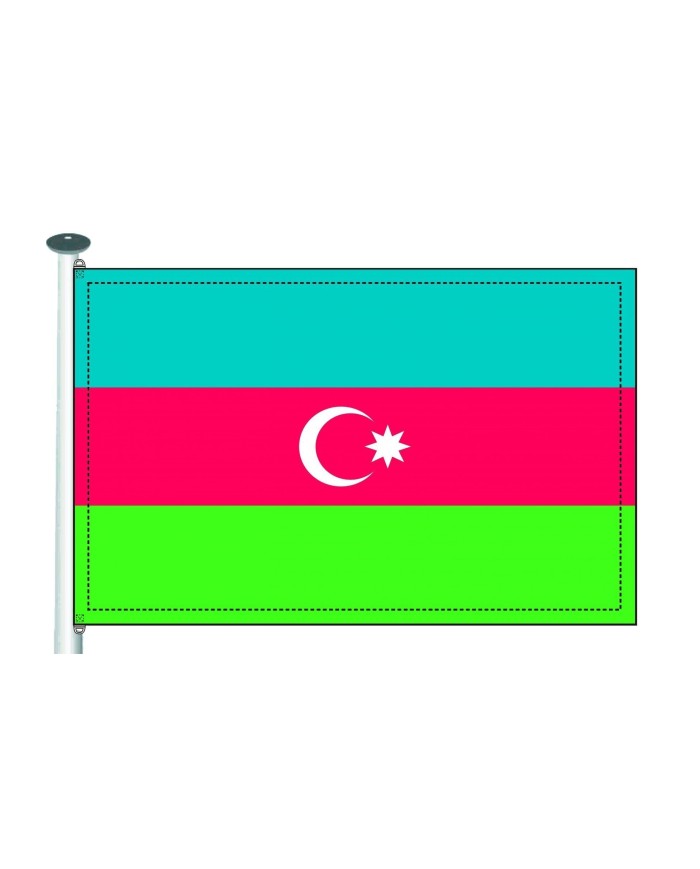 Bandera Azerbayán exterior Bandera Azerbayán exterior