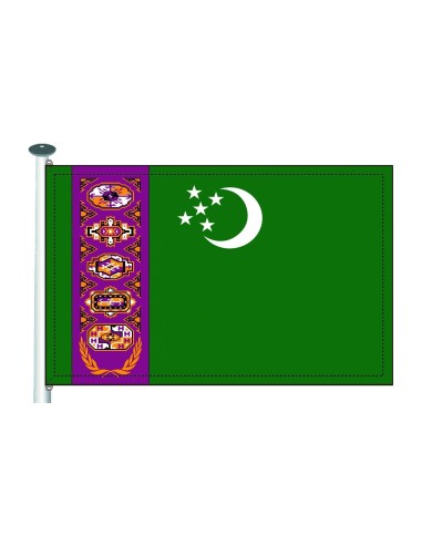 Bandera Turkmenistán exterior