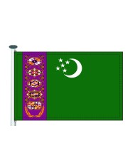Bandera Turkmenistán exterior Bandera Turkmenistán exterior