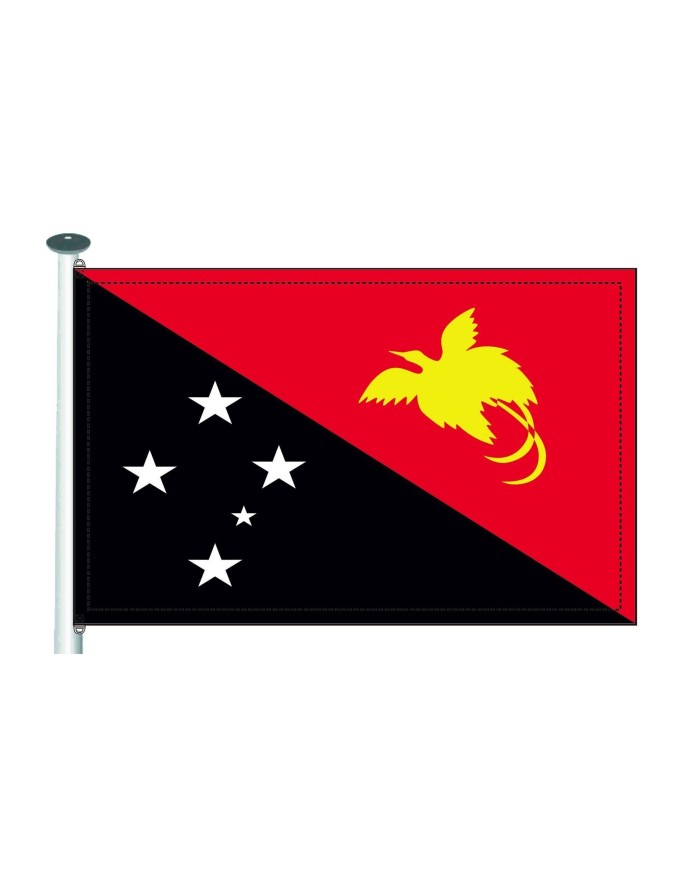 Bandera Papúa Nueva Guinea exterior Bandera Papúa Nueva Guinea exterior