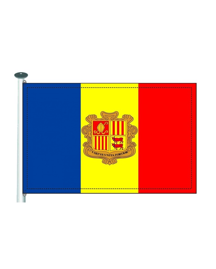 Bandera Andorra 10 x 15 cm.