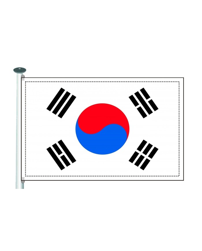 Bandera Corea del sur 10 x 15 cm.