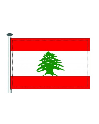 Bandera Líbano 10 x 15 cm.