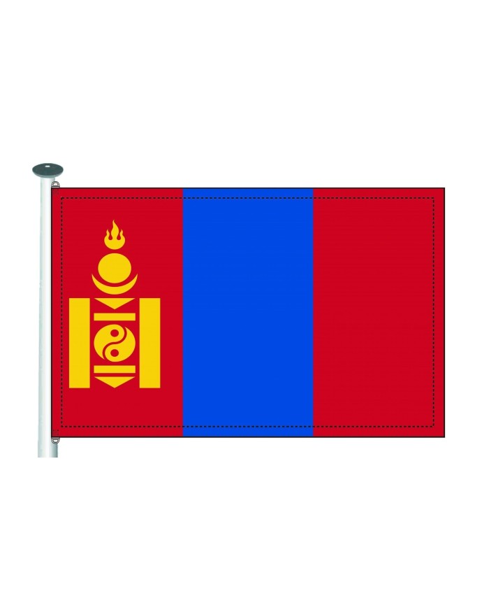 Bandera Mongolia 10 x15 cm. Bandera Mongolia 10 x15 cm.