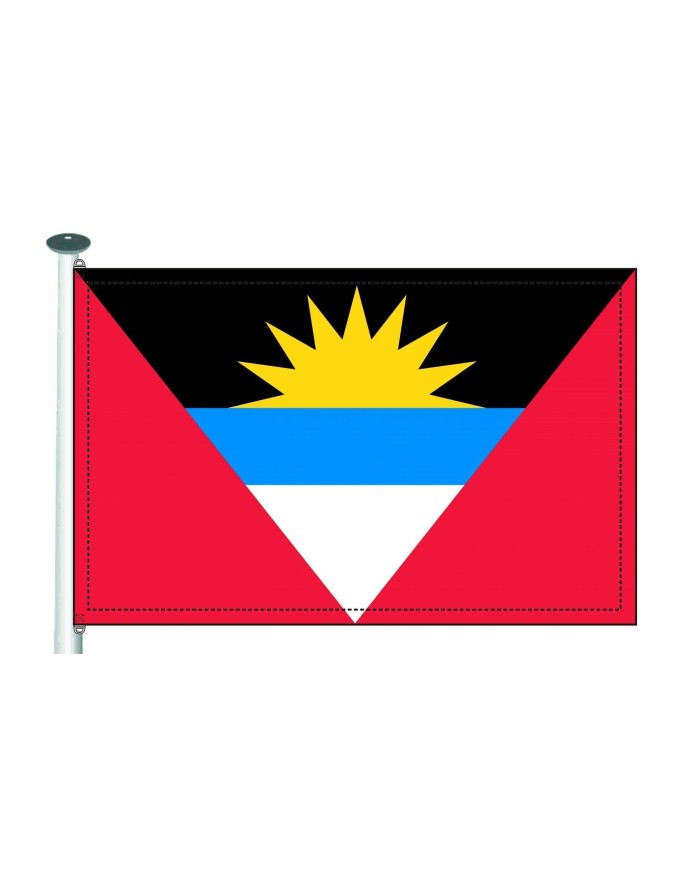 Bandera Antigua y Barbuda 10 x 15 cm. Bandera Antigua y Barbuda 10 x 15 cm.