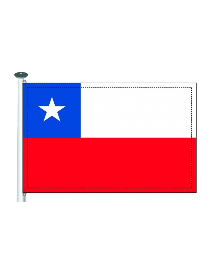 Bandera Chile 10 x 15 cm.