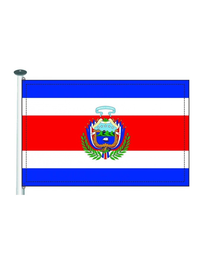 Bandera Costa Rica 10 x 15 cm.