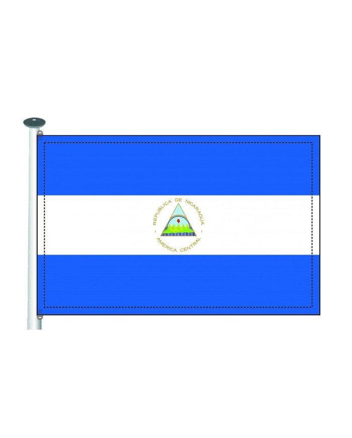Bandera Nicaragua 10 x 15 cm.
