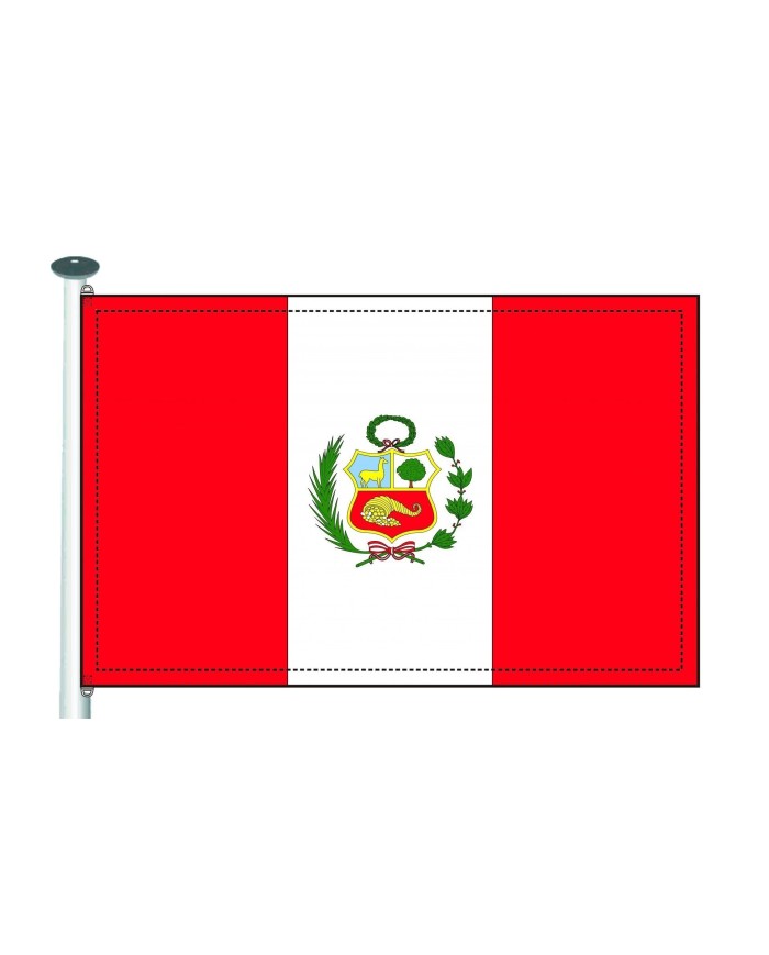 Bandera Perú 10 x 15 cm.