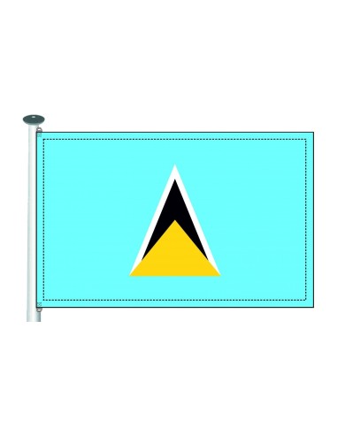 Bandera Santa Lucía 10 x 15 cm. Bandera Santa Lucía 10 x 15 cm.