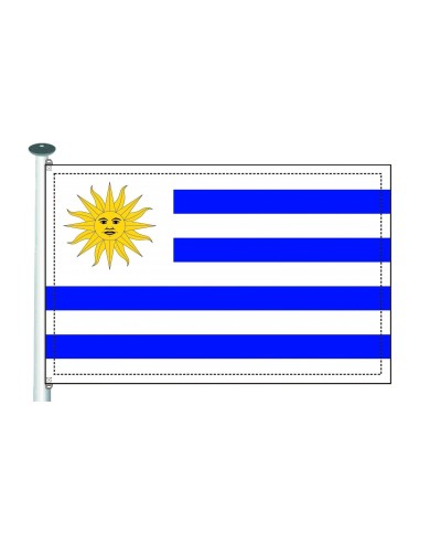 Bandera Uruguay 10 x 15 cm. Bandera Uruguay 10 x 15 cm.