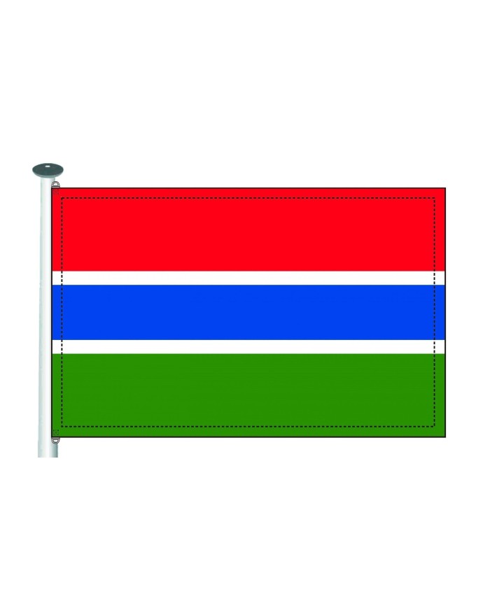 Bandera Gambia 10 x 15 cm.