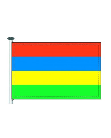 Bandera Mauricio 10 x 15 cm.