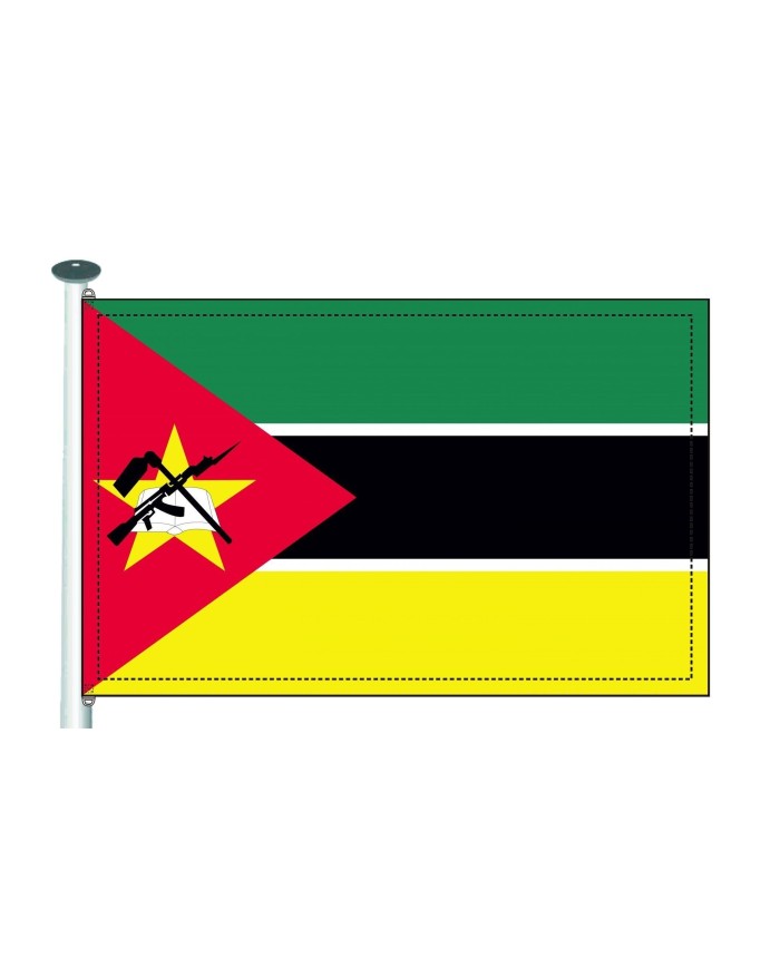 Bandera Mozambique 10 x 15 cm. Bandera Mozambique 10 x 15 cm.