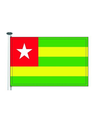 Bandera Togo 10 x 15 cm. Bandera Togo 10 x 15 cm.
