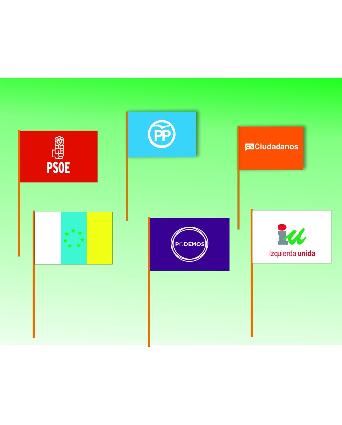 Bandera de plástico para campañas