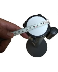 Separador retráctil negro con cinta negra de 3 metros