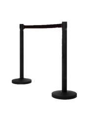 Separador retráctil negro con cinta negra de 3 metros