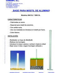 Base enterrada para mástil 60 m/m Ø Base enterrada para mástil 60 m/m Ø
