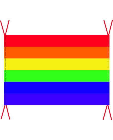Cubre balcón bandera LGTB Orgullo Gay Cubre balcón bandera LGTB Orgullo Gay