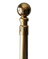 PEANA CONICA Y ASTA DORADA TELESCÓPICA 3 M. CON BOLA