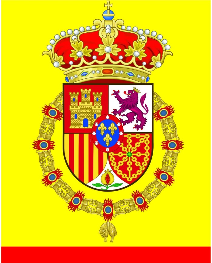 Bandera escudo Carlos Javier de Borbón