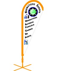 Bandera personalizada modelo Ala y Vela.