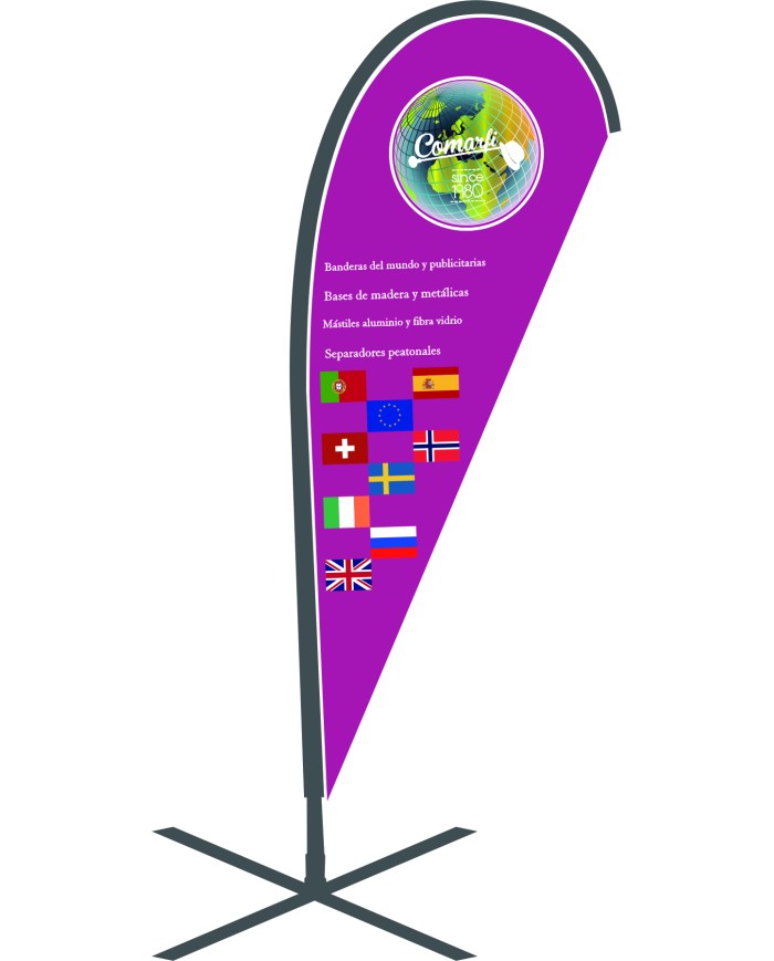 Bandera personalizada modelo gota