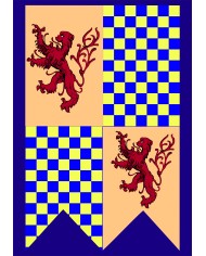 Bandera de los Templarios rojo y negro