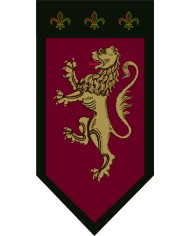 Bandera Medieval Celosia y León Rampante
