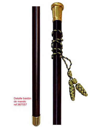Bastón de mando Haya- Nogal de  92 cm. Bastón de mando Haya- Nogal de  92 cm.
