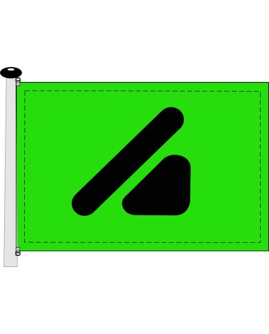 Bandera Playa Daltónico verde